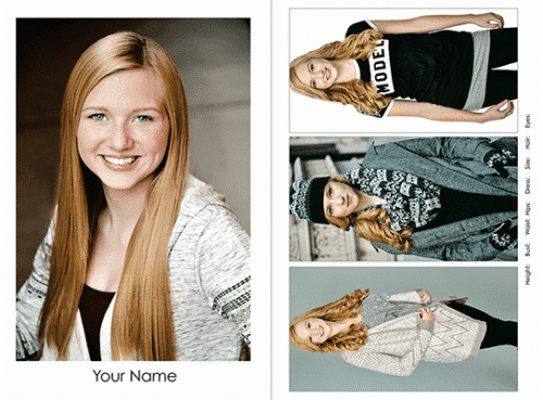 3 Photos Model Cards