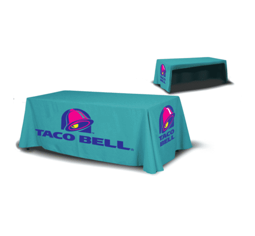 8ft. Custom Table Throw - Open Back