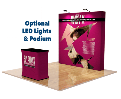 8'Straight Velrco Popup Display