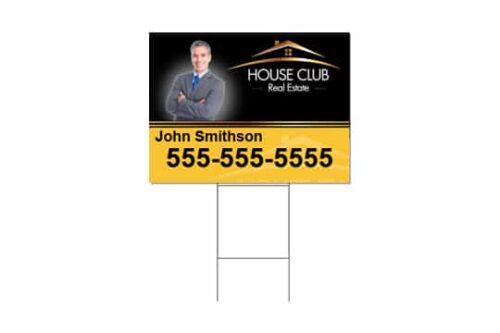 YARD SIGN with H-STAKE 24"x18"